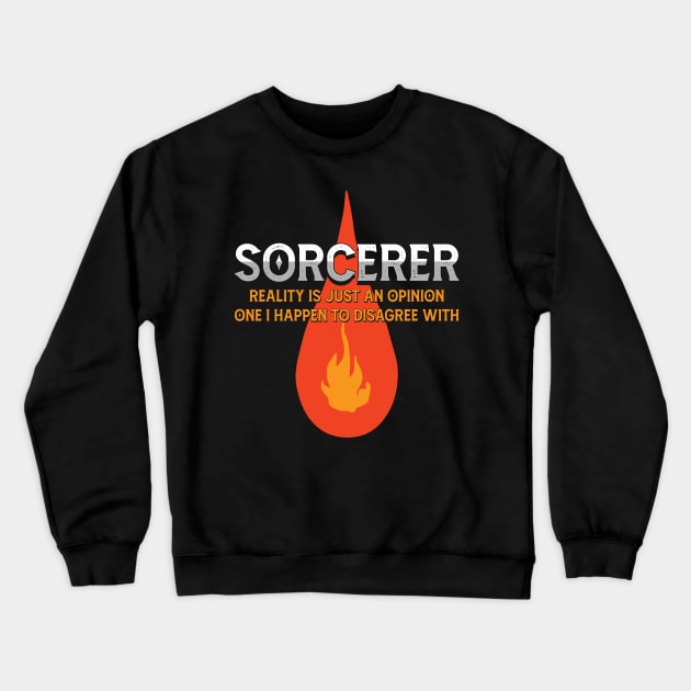 Sorcerer Tabletop Class Pen and Paper DnD Gift Crewneck Sweatshirt by woormle